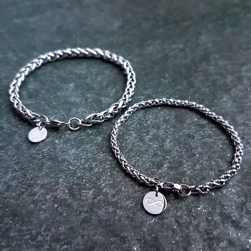 萦绕。3mm/5mm白钢手链  中性手链 - 手链/手环 - 不锈钢 银色