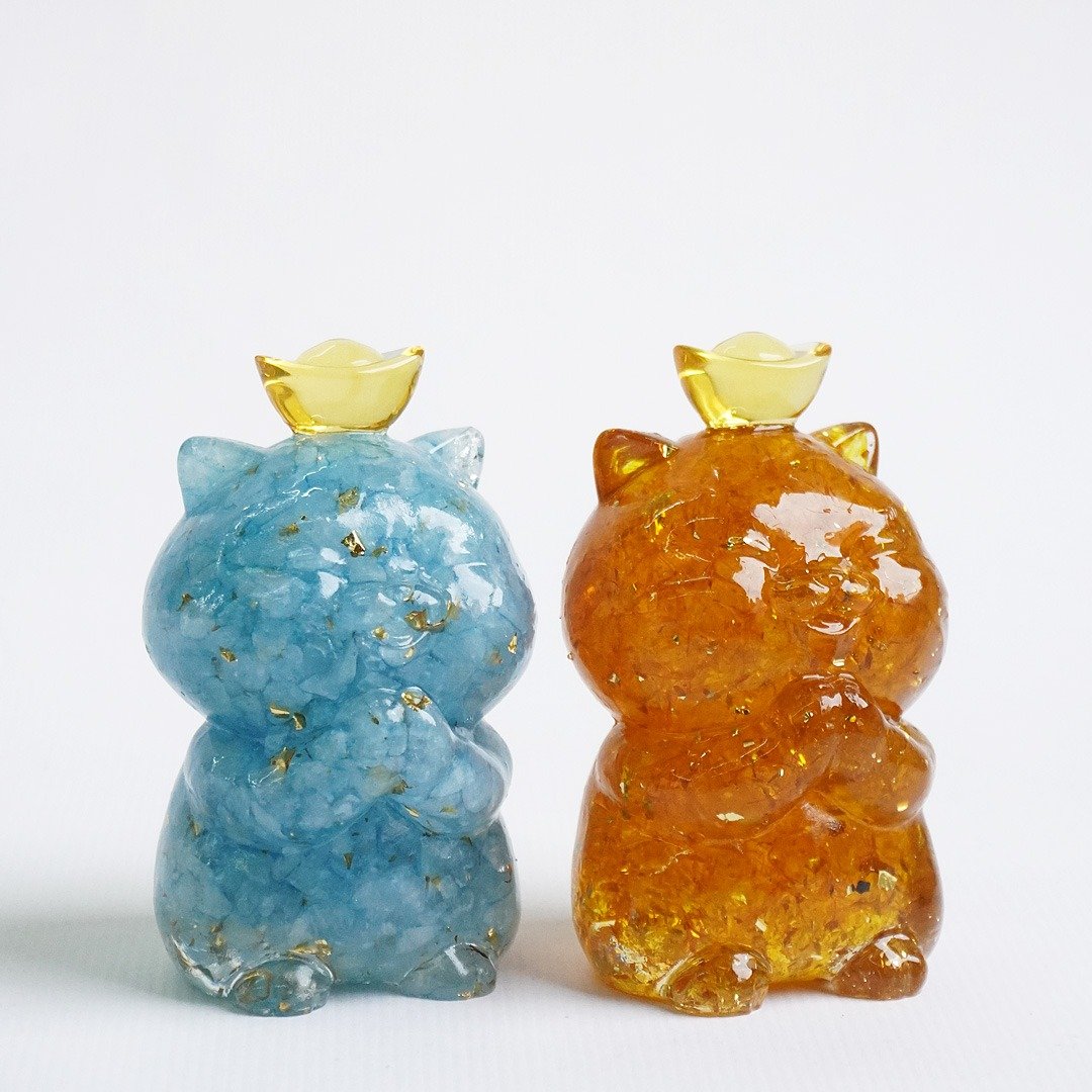 【Hourrae荷莱】独家订制 元宝招财猫 水晶摆件 - 摆饰 - 水晶 多色
