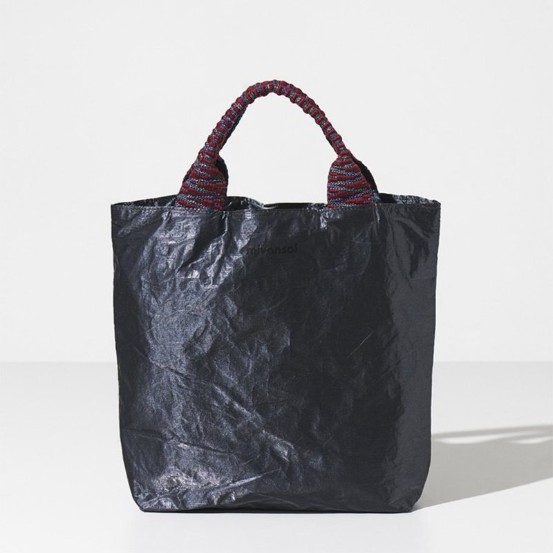 Miyansol 轻量皱皱迷你托特包(附背带)-醇酿葡萄 可斜背可手提 - 侧背包/斜挎包 - 纸 紫色