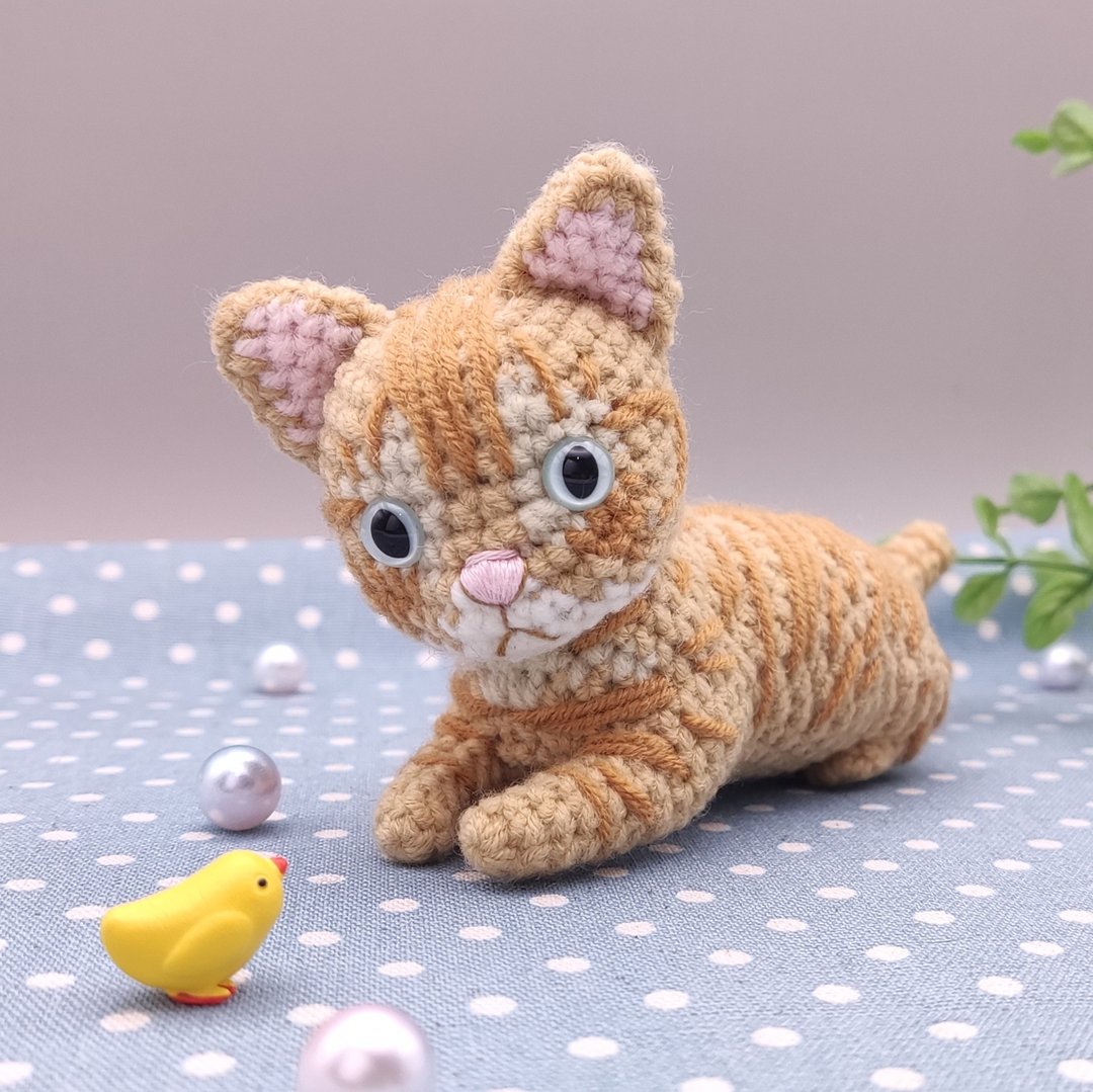 【现货】 橘猫 纯手工 钩针编织娃娃 - 玩偶/公仔 - 其他人造纤维 橘色