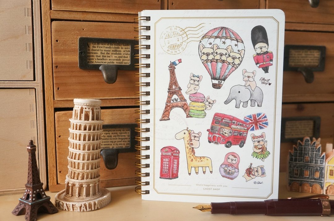 旅行法斗-双线圈笔记本 - 笔记本/手帐 - 纸 