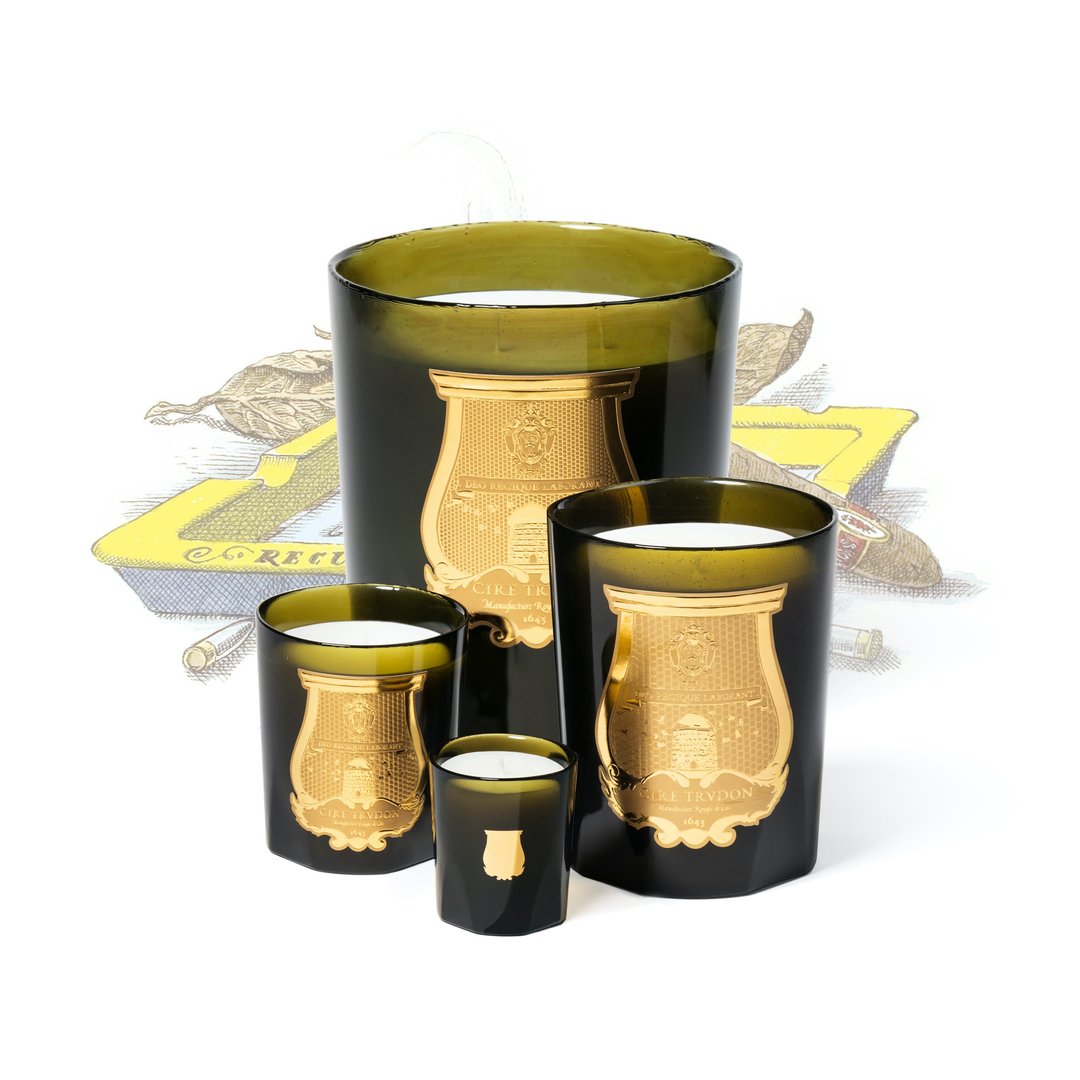 Cire Trudon 皮革与菸草香氛蜡烛 - 蜡烛/烛台 - 玻璃 卡其色