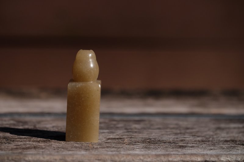 【趣味印钮】端端猫 - 印章/印台 - 石头 卡其色