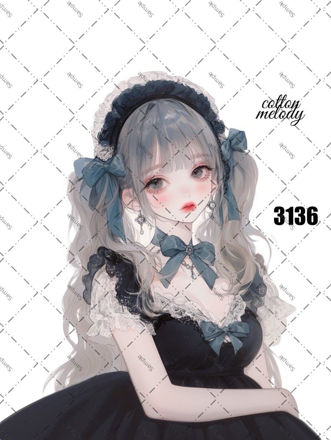 original sticker no.3136 人物贴纸 原创贴纸 原创人物贴纸 装饰贴纸 cotton melody - 贴纸 - 纸 