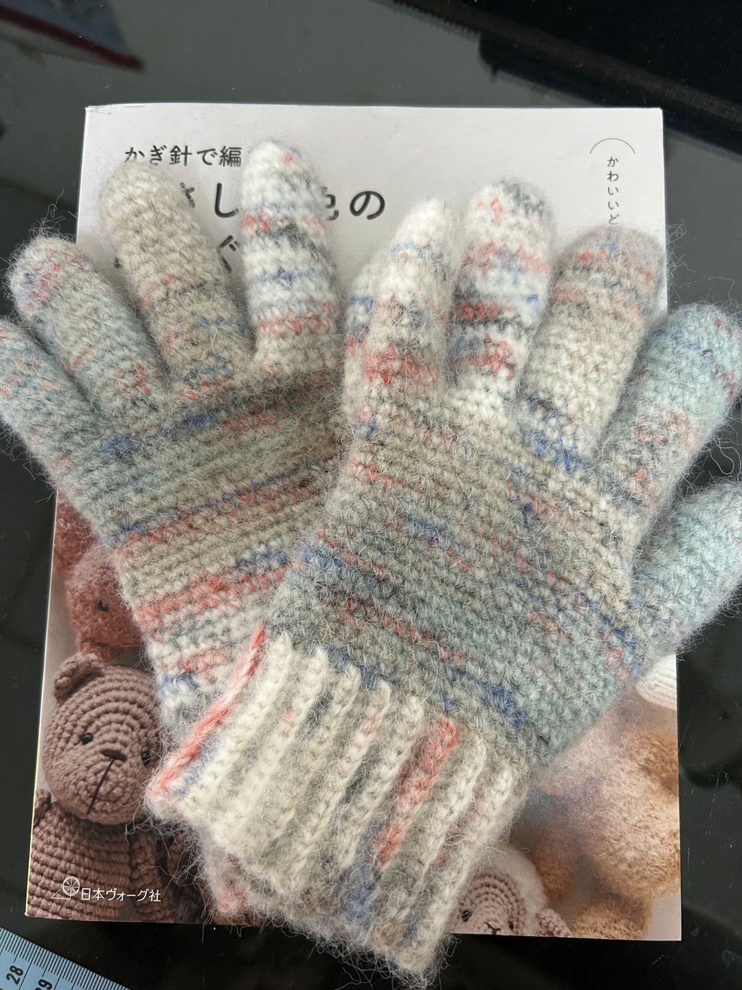手工编织 钩织 保暖手套 - 手套 - 羊毛 