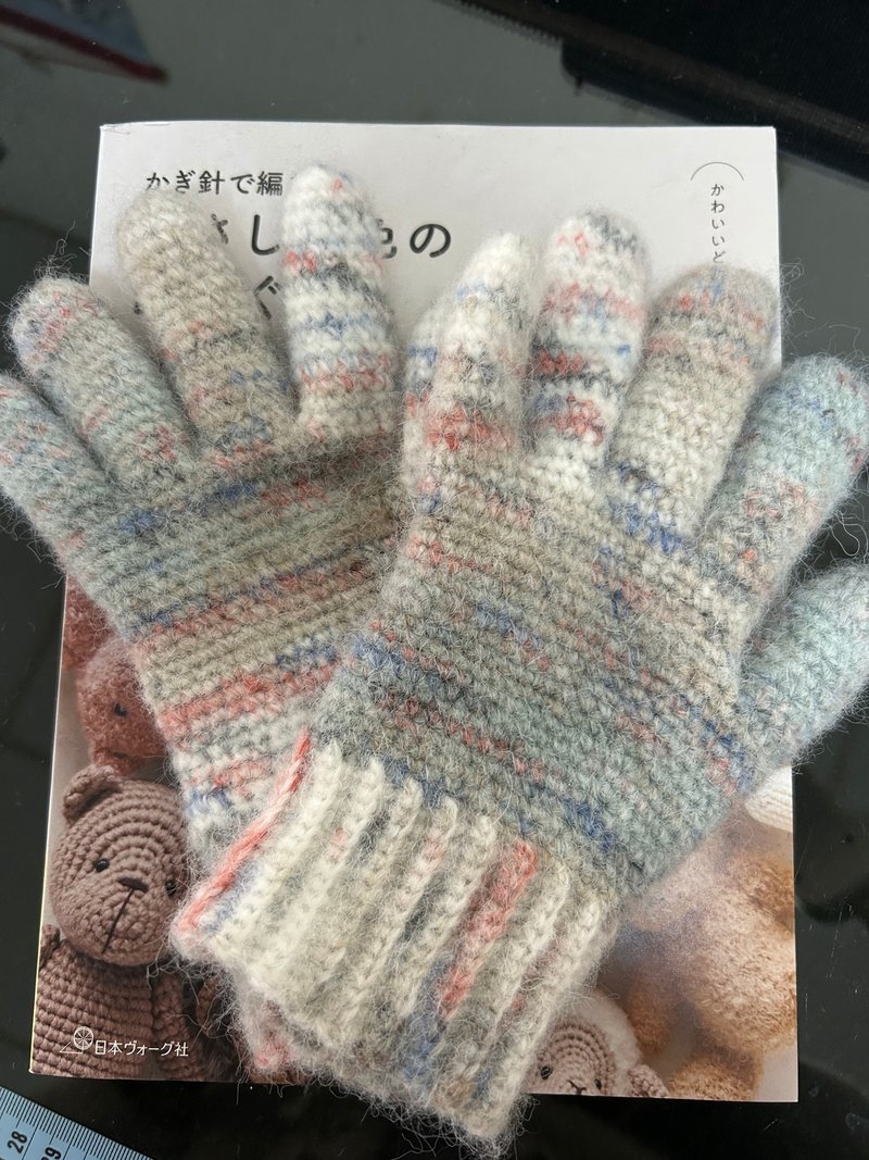 手工编织 钩织 保暖手套 - 手套 - 羊毛 