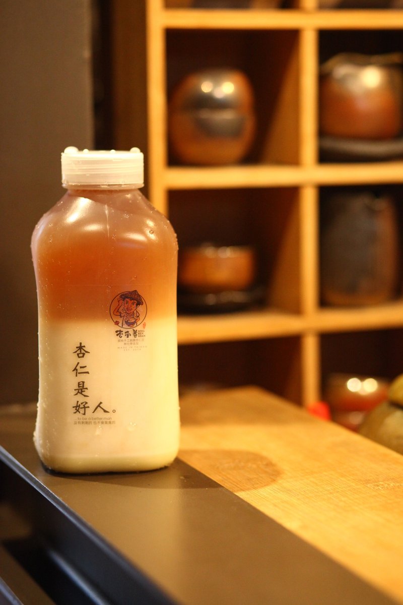 红杏初尝 / 红玉混杏仁茶 杏本善 【 微糖 / 300ML / 1L 】 - 奶类/豆浆 - 新鲜食材 咖啡色