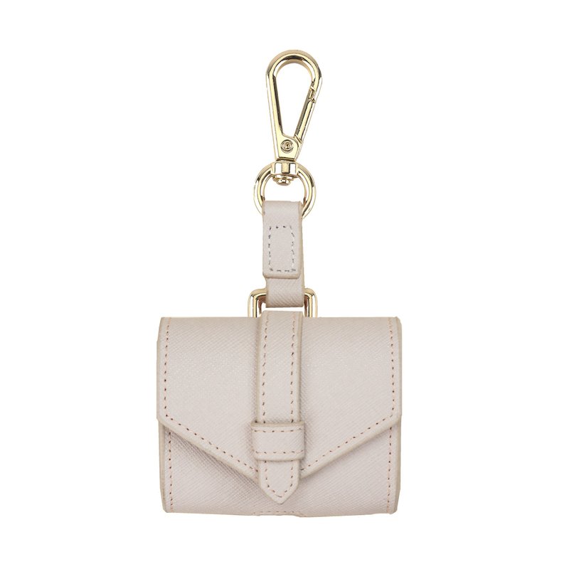 定制化礼物 AirPods Pro/AirPods 3 皮革耳机保护套 - 米色 - 耳机收纳 - 真皮 卡其色