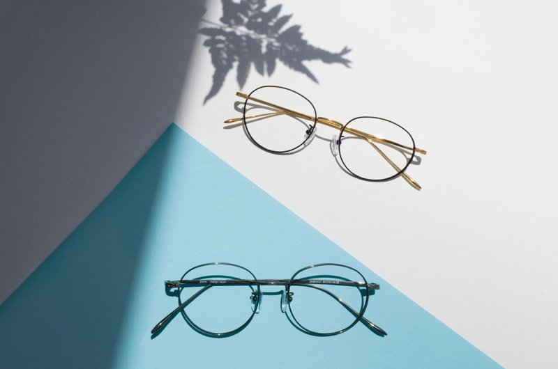 铁灰色凉感圆框 - 眼镜/眼镜框 - 贵金属 灰色