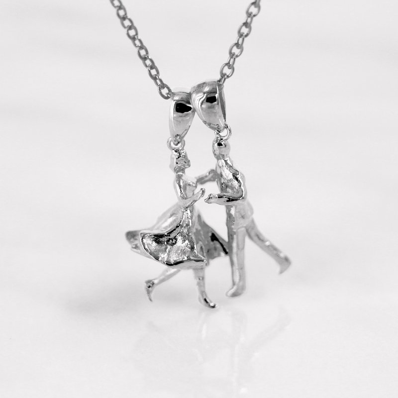 Da Things 925 纯银 命运交汇 吊咀连颈链 - 项链 - 纯银 银色