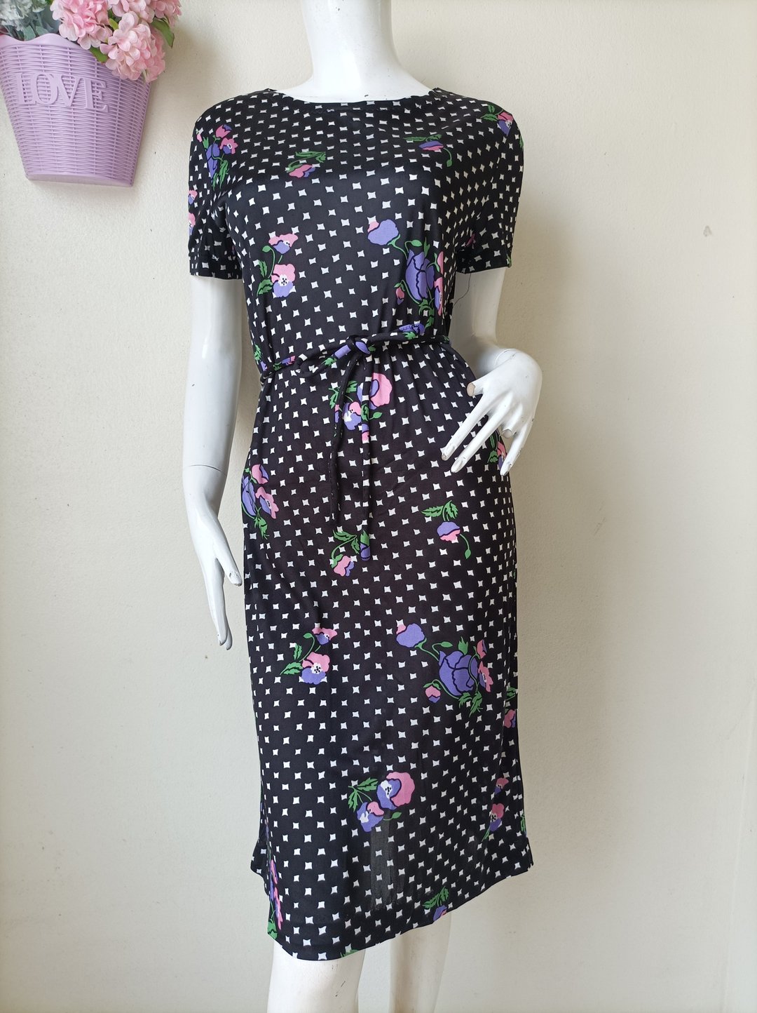 Puccini Minimalist Shirt Dress Size 11 Japan ( M ) - 洋装/连衣裙 - 聚酯纤维 