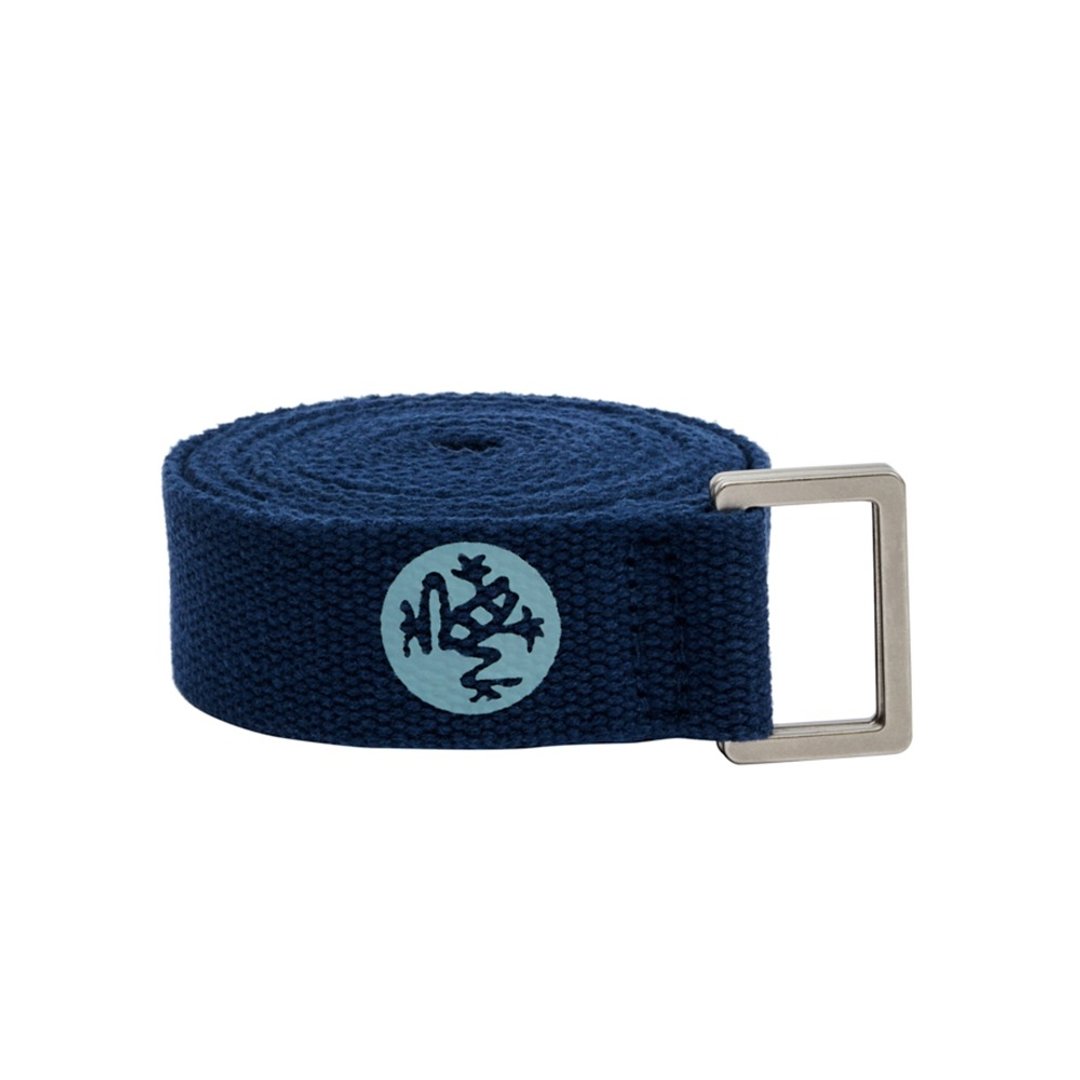 【Manduka】Yoga Straps Unfold 8 foot 细版棉质瑜珈绳-Midnight - 运动配件 - 棉 蓝色