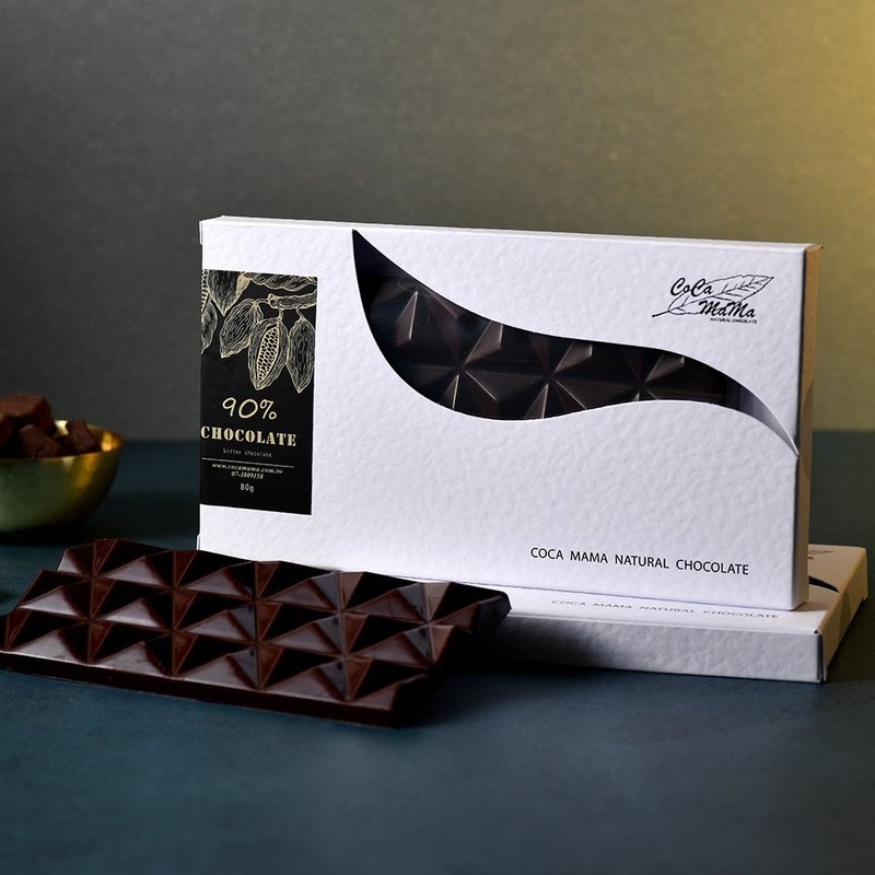 90%钻石薄片巧克力(80g) bitter chocolate-CoCa MaMa 巧克力工坊 - 巧克力 - 新鲜食材 