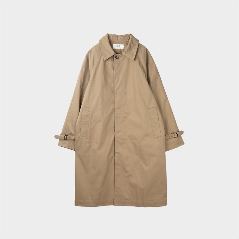 精仿斜纹全棉风衣女 卡其色中长款外套女 No.525 - 女装休闲/机能外套 - 棉．麻 卡其色