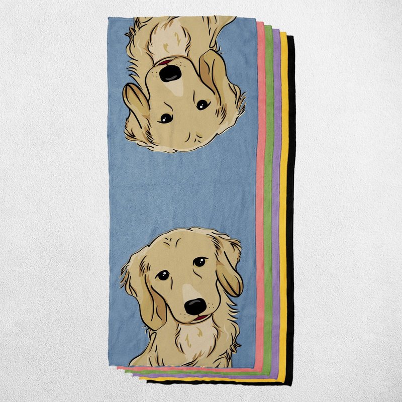 黄金猎犬 宠物犬猫图样 毛巾/方巾/运动毛巾 多图样可选 - 清洁/美容 - 棉 多色