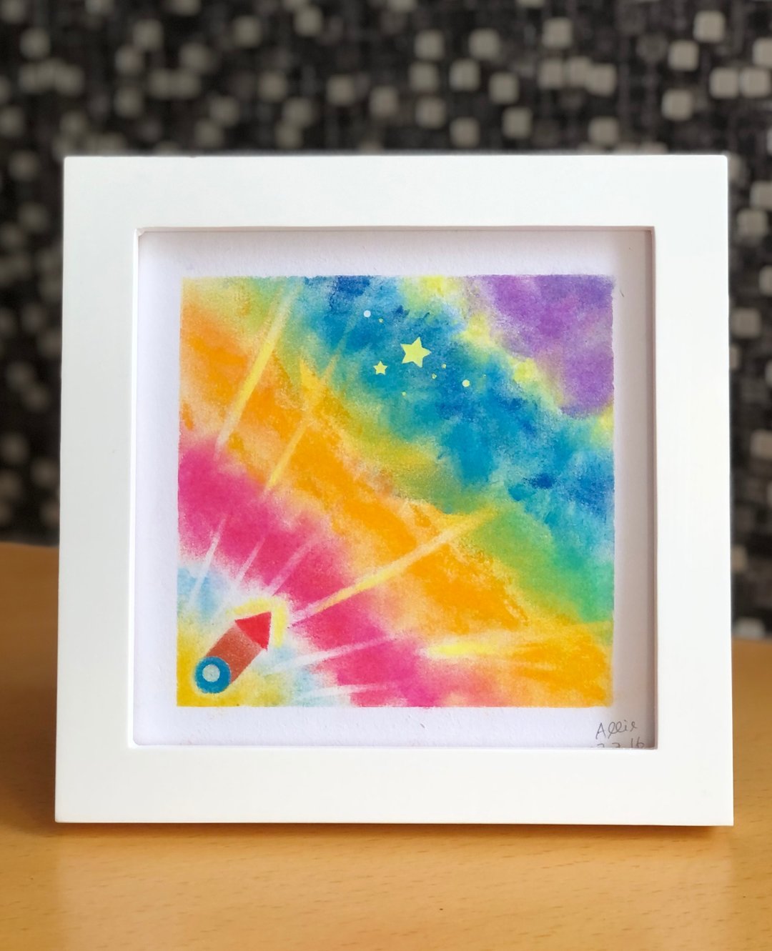 Allie 的舒心艺术 I 原创手绘粉彩画 18cm 附框 l 向着梦想进发 - 海报/装饰画/版画 - 纸 