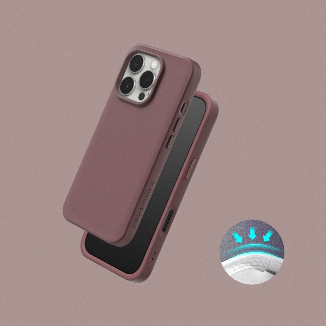 SolidX 强化吸震缓冲手机壳/深紫红 for iPhone 16系列 - 手机壳/手机套 - 塑料 