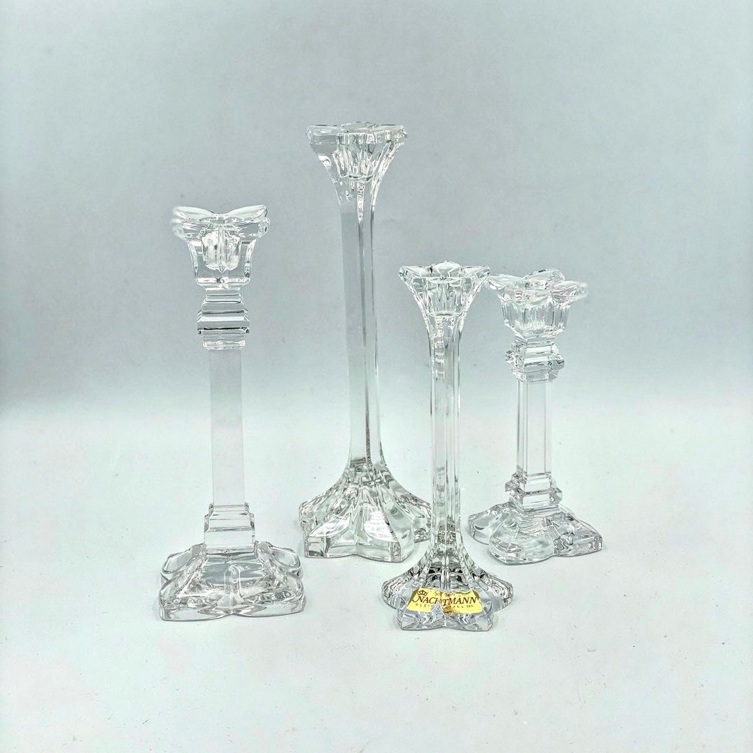 Nachtmann 烛台四套 | 皇家水晶烛台 - 蜡烛/烛台 - 水晶 透明