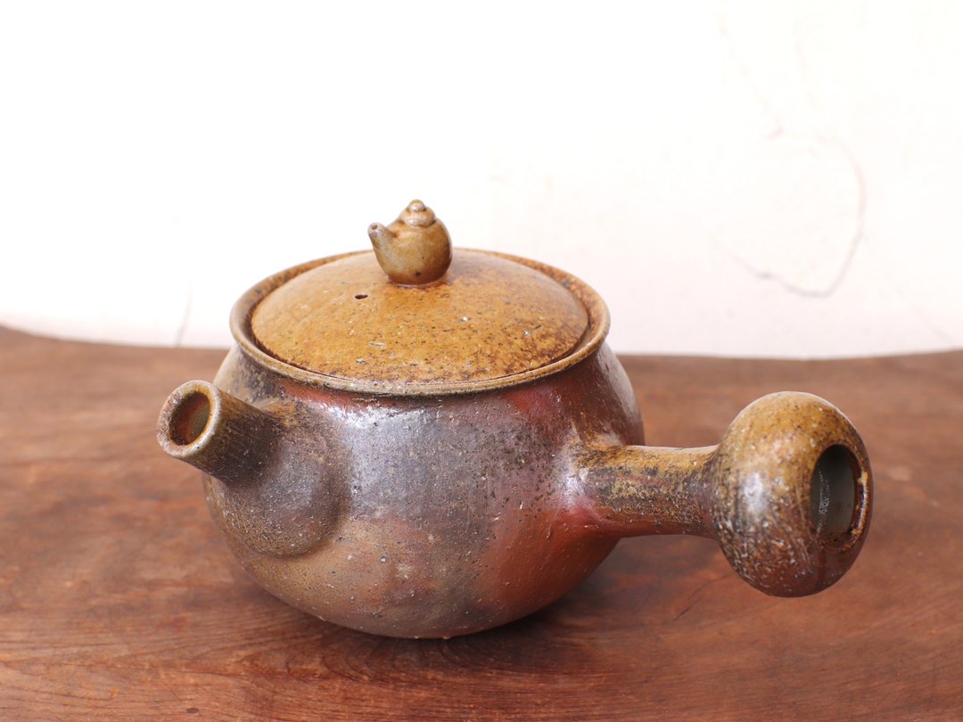 备前烧 茶壶 (壶叠壶) k1-100 - 茶具/茶杯 - 陶 咖啡色