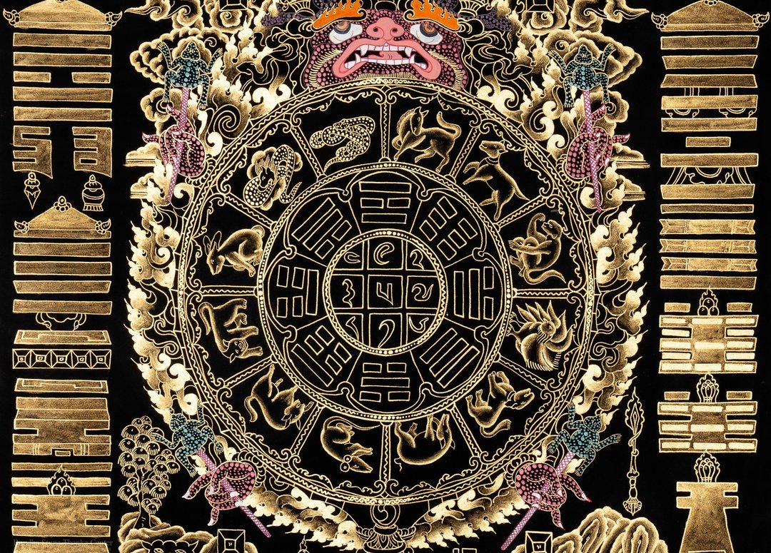 传统佛教湿婆科罗罗唐卡艺术 - 墙贴/壁贴 - 其他材质 多色