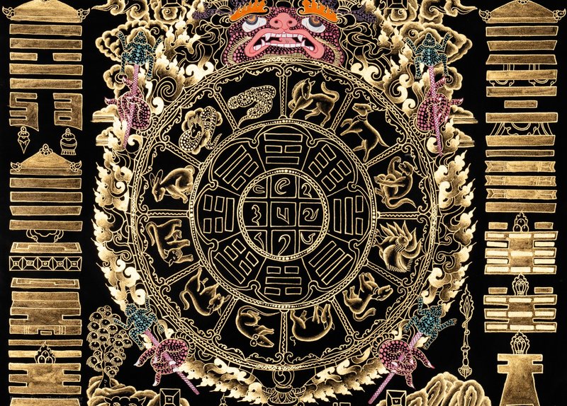 传统佛教湿婆科罗罗唐卡艺术 - 墙贴/壁贴 - 其他材质 多色
