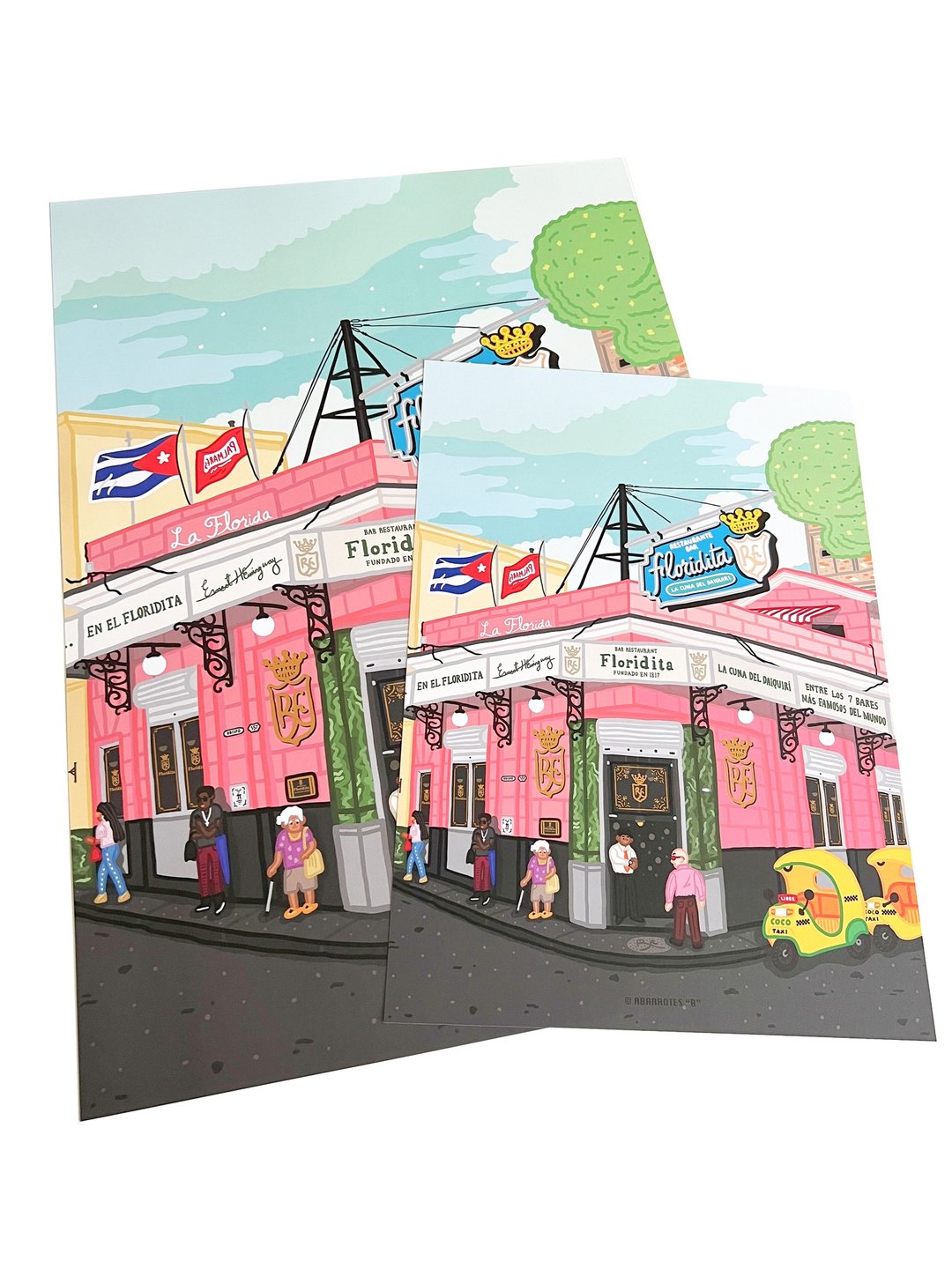古巴 El Floridita 海报 - 海报/装饰画/版画 - 纸 粉红色