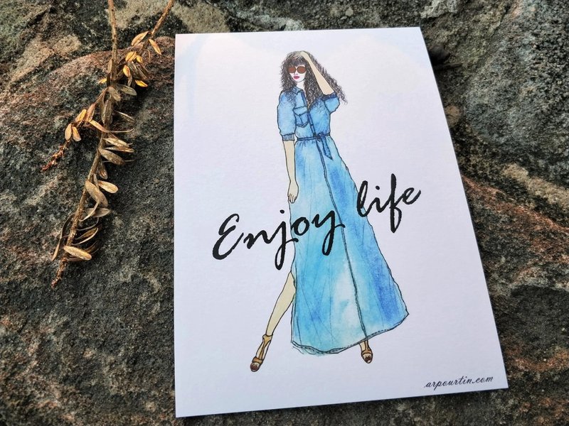 挂画/装饰画/海报/装饰画片/居家布置/手绘/ Enjoy life - 墙贴/壁贴 - 纸 