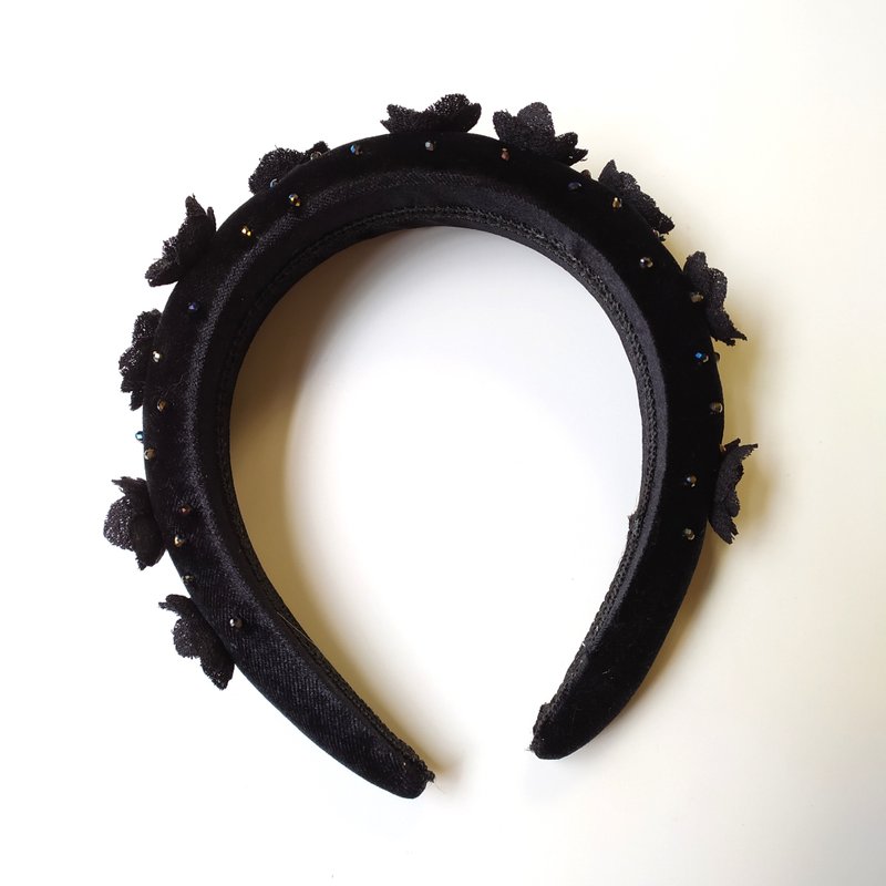 Fleur 花片发箍 - 发带/发箍 - 其他材质 黑色