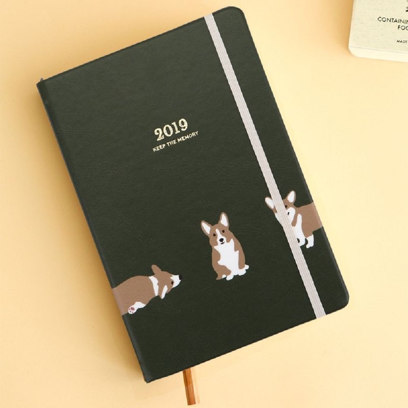 2019美好记忆绑带时效周志-05 柯基犬,E2D16630 - 笔记本/手帐 - 纸 绿色