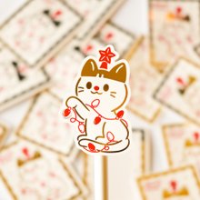 豆豆喵喵圣诞烫金贴纸