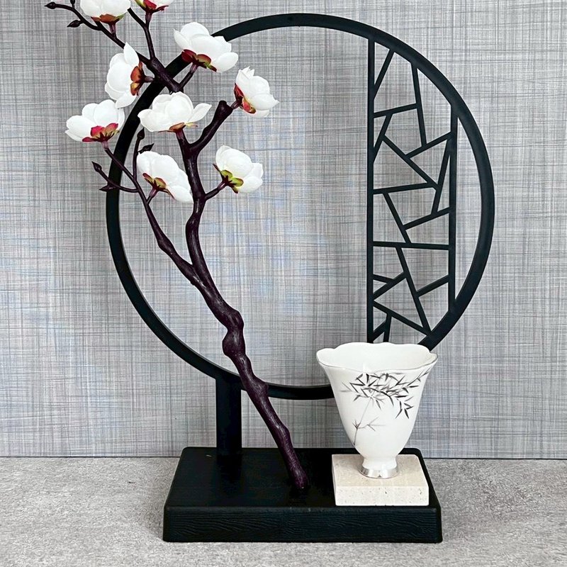 【竹韵鎏银主人杯 竹纹设计 陶瓷 纯手绘 收藏】 - 茶具/茶杯 - 瓷 白色