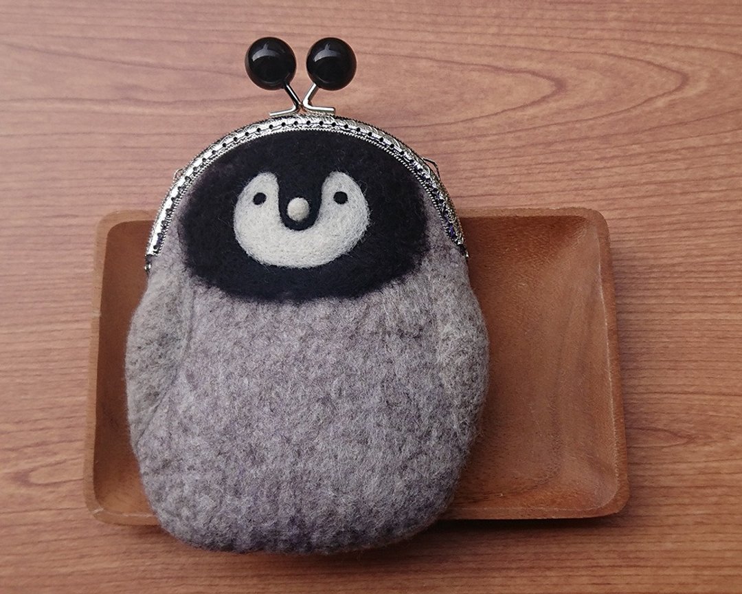 Penchan's felt pouch - 化妆包/杂物包 - 羊毛 灰色