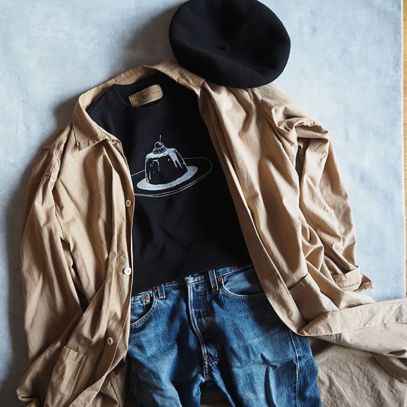 Stretch Sweatshirt Black Adult - 女装上衣 - 棉．麻 黑色