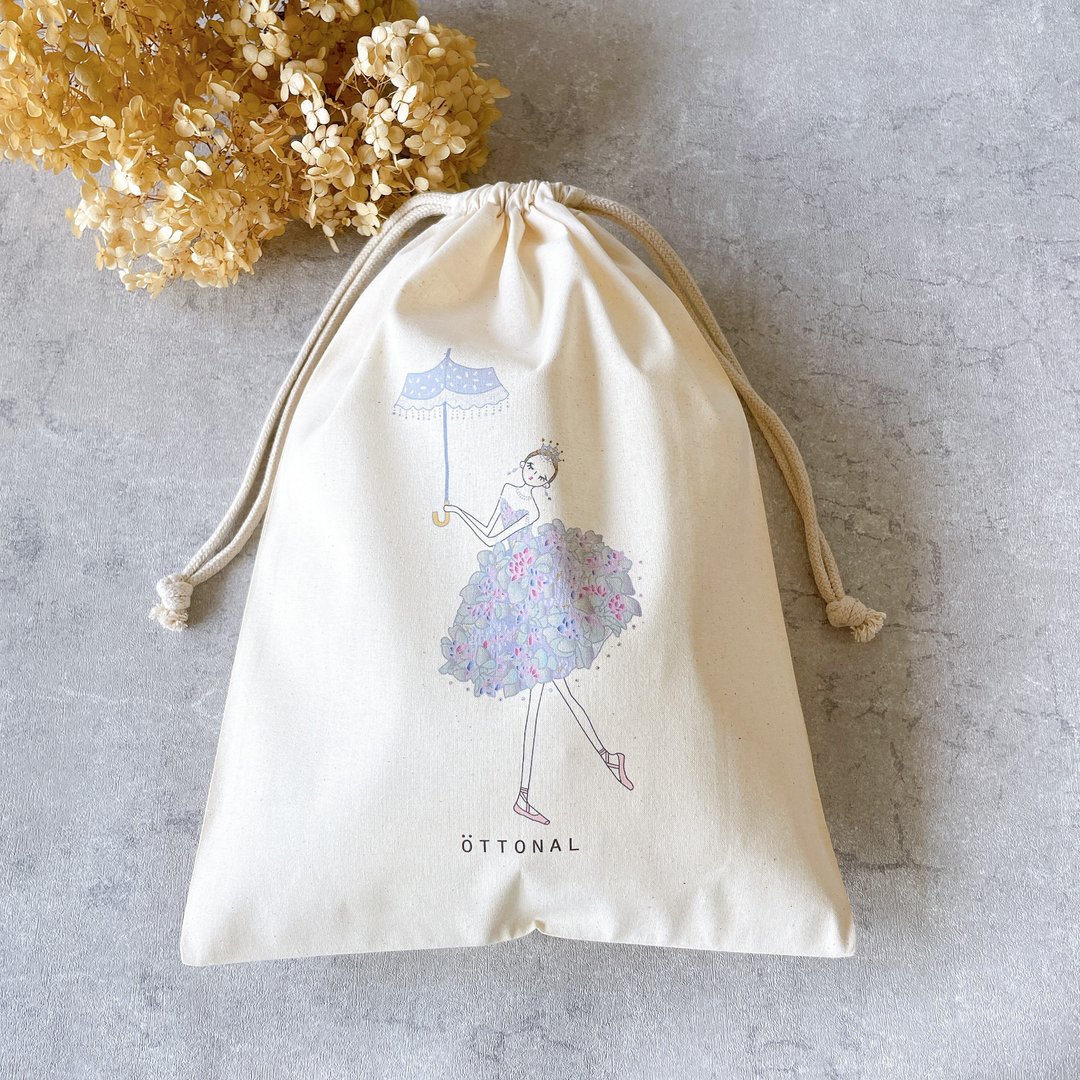 Hydrangea Ballerina Cotton Purse - 其他 - 棉 白色