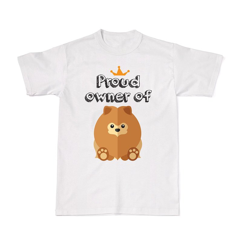 Proud Dog Owners Tees - Pomeranian - 女装 T 恤 - 棉．麻 
