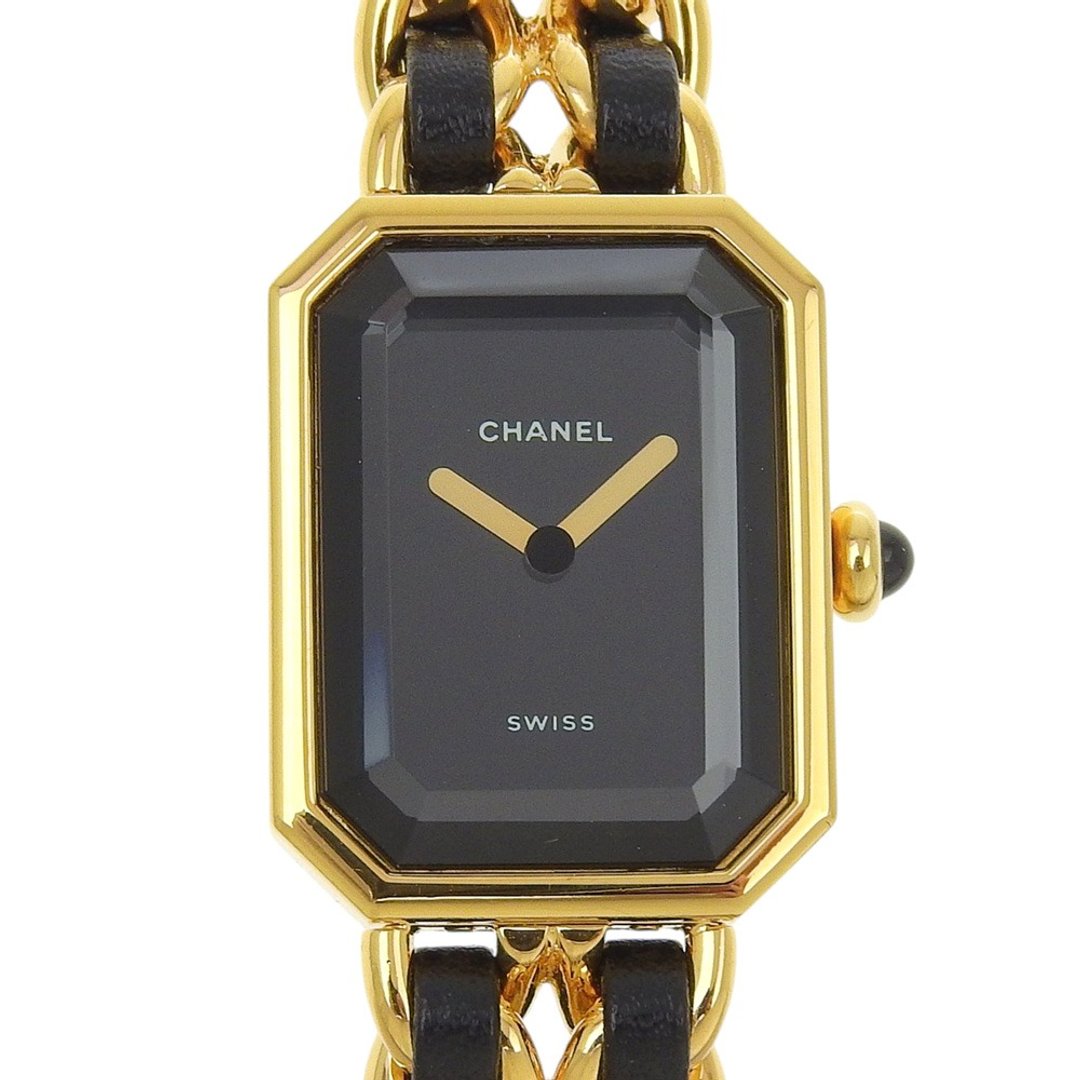 【日本直送】香奈儿 CHANEL Première M 腕表 H0001 镀金 x 皮革 石英机芯 指针式显示 黑色表盘 女仕用【二手品】 - 女表 - 其他金属 黑色