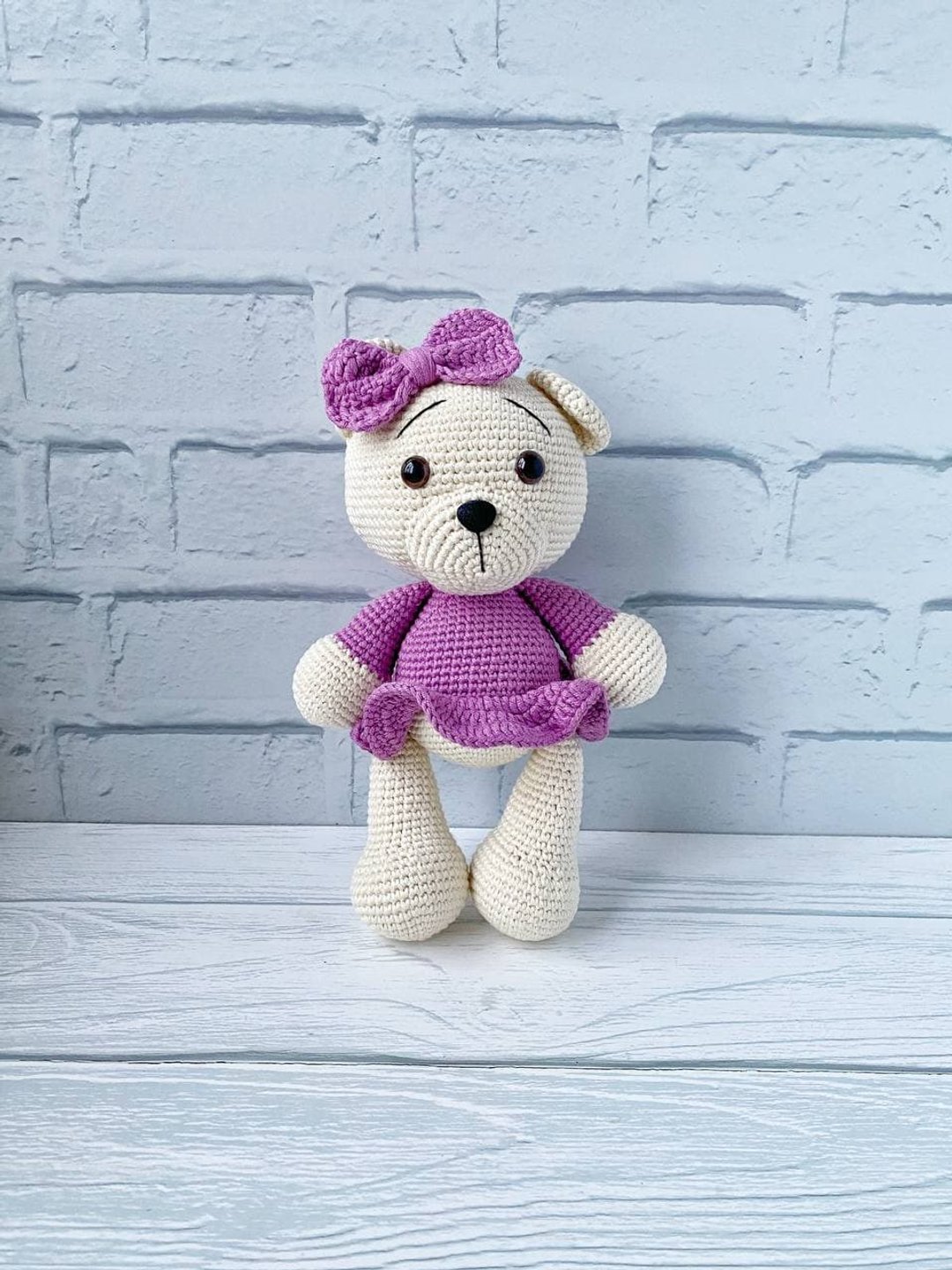Handmade teddy bear, Plush toys for baby, Stuffed teddy bear, Baby shower gift - 满月礼盒 - 棉 粉红色