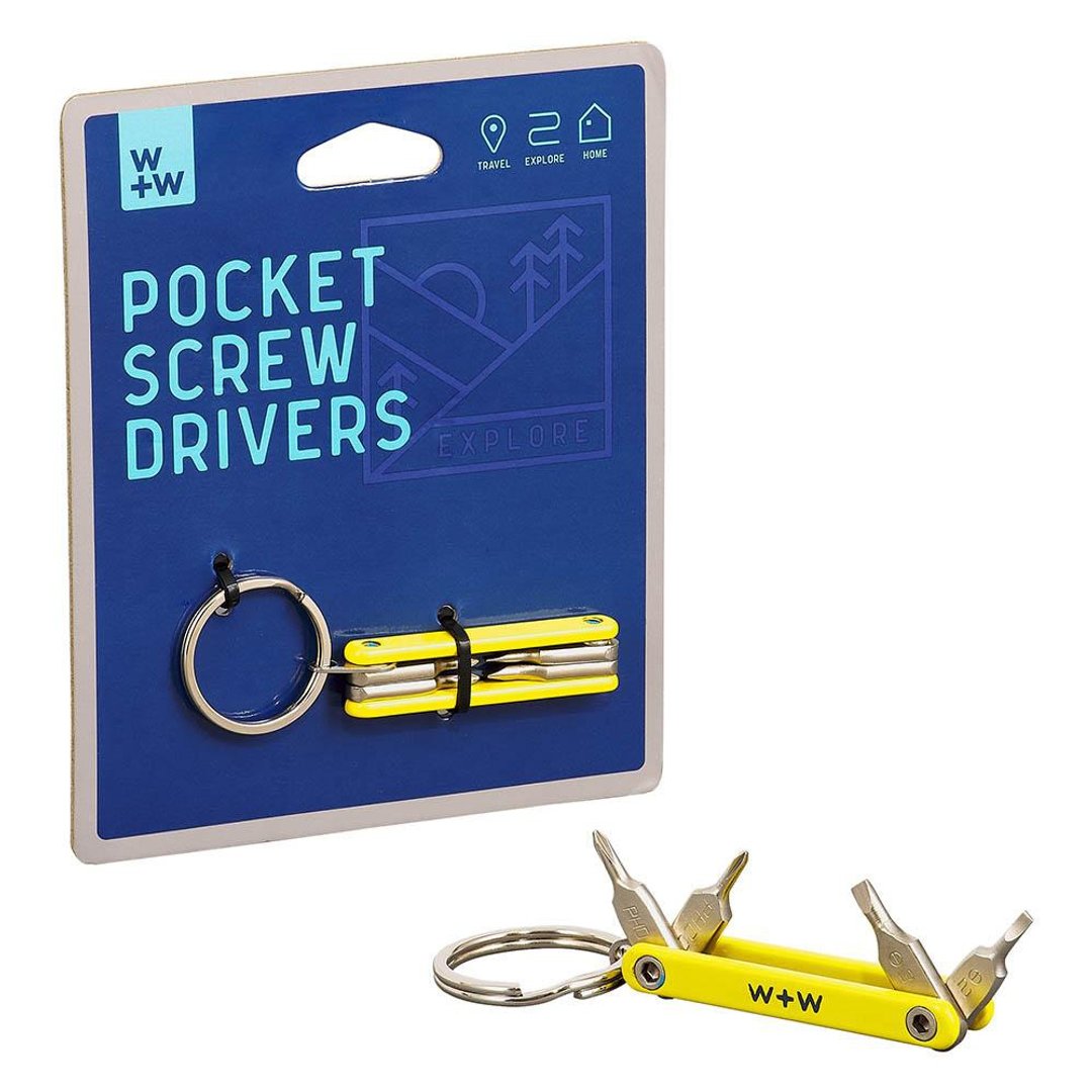 【Gentlemen's Hardware】迷你口袋螺丝工具组 - 钥匙链/钥匙包 - 不锈钢 黄色