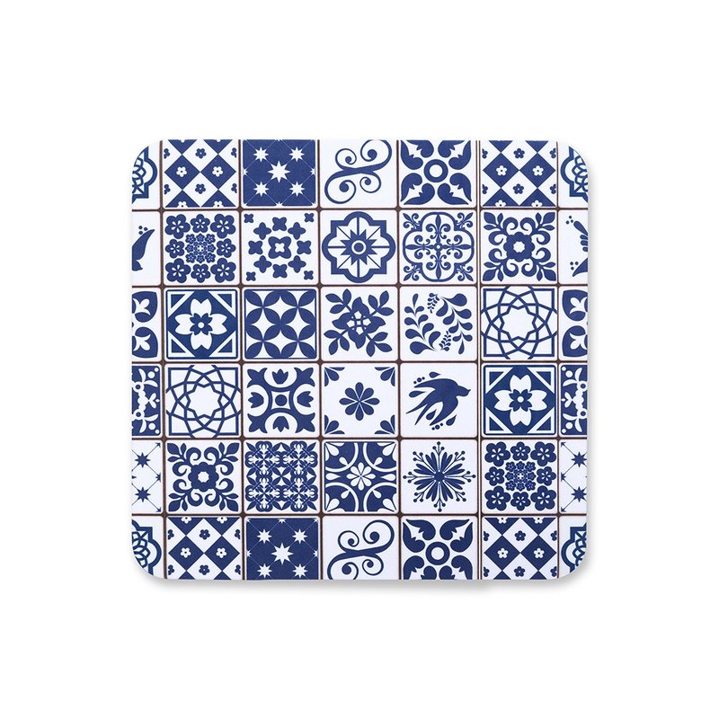 方形鼠标板 - 蓝白希腊花砖 - 鼠标垫 - 其他材质 多色