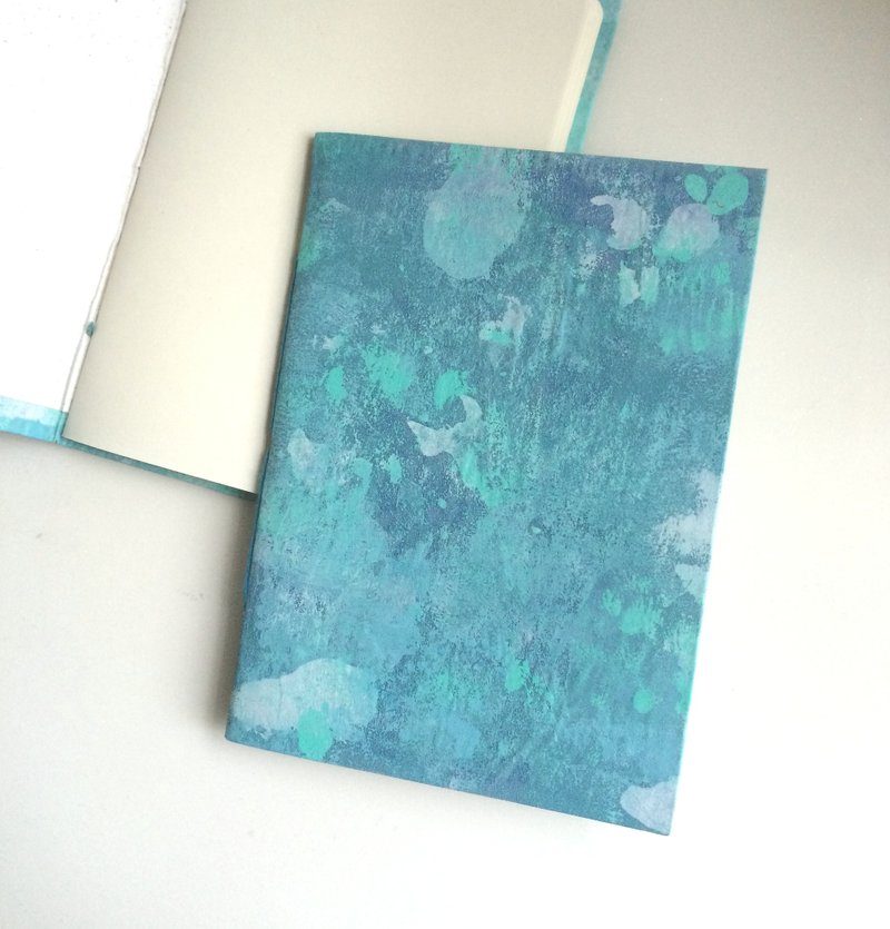 蓝绿notebook 手工书圆⻆笔记本 - 笔记本/手帐 - 纸 蓝色