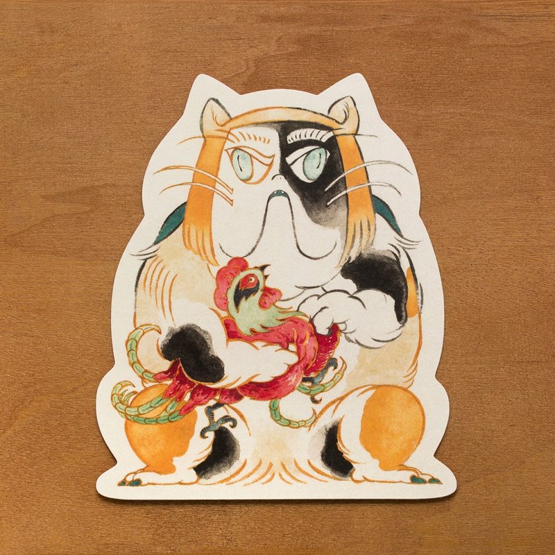 头城猫妖  造型明信片 展览限定贩售 - 卡片/明信片 - 纸 橘色