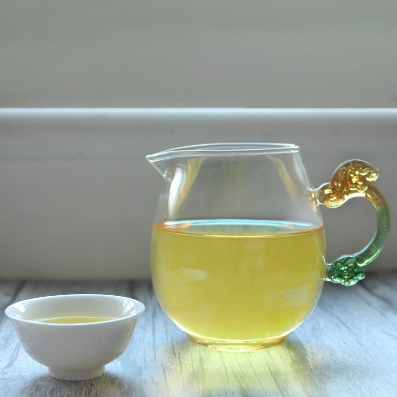 龙形玻璃琉璃柄大龙蛋茶海 | 琉璃把手 | 精美玻璃杯 | 公道杯 - 茶具/茶杯 - 玻璃 透明