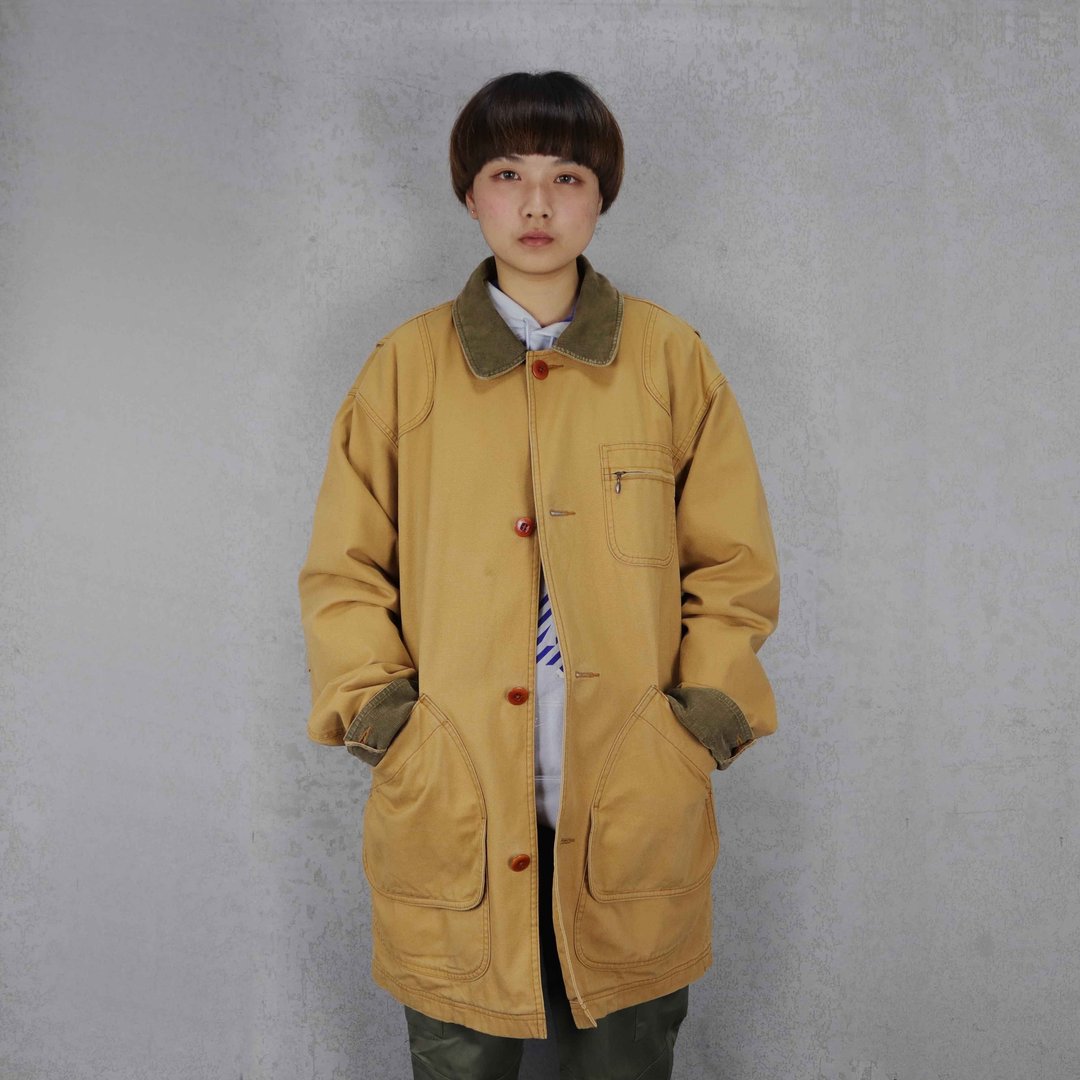 Tsubasa.Y 古着屋 L.L. Bean 卡其色工作外套003, work cost - 男装外套 - 棉 