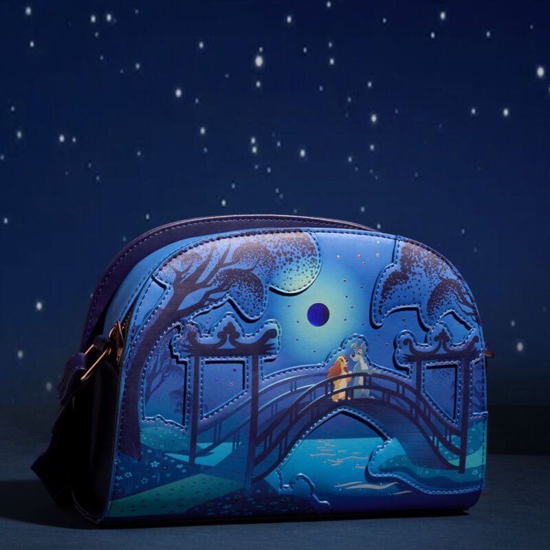 Loungefly 迪士尼小姐与流氓70周年斜孭袋 - 侧背包/斜挎包 - 其他人造纤维 