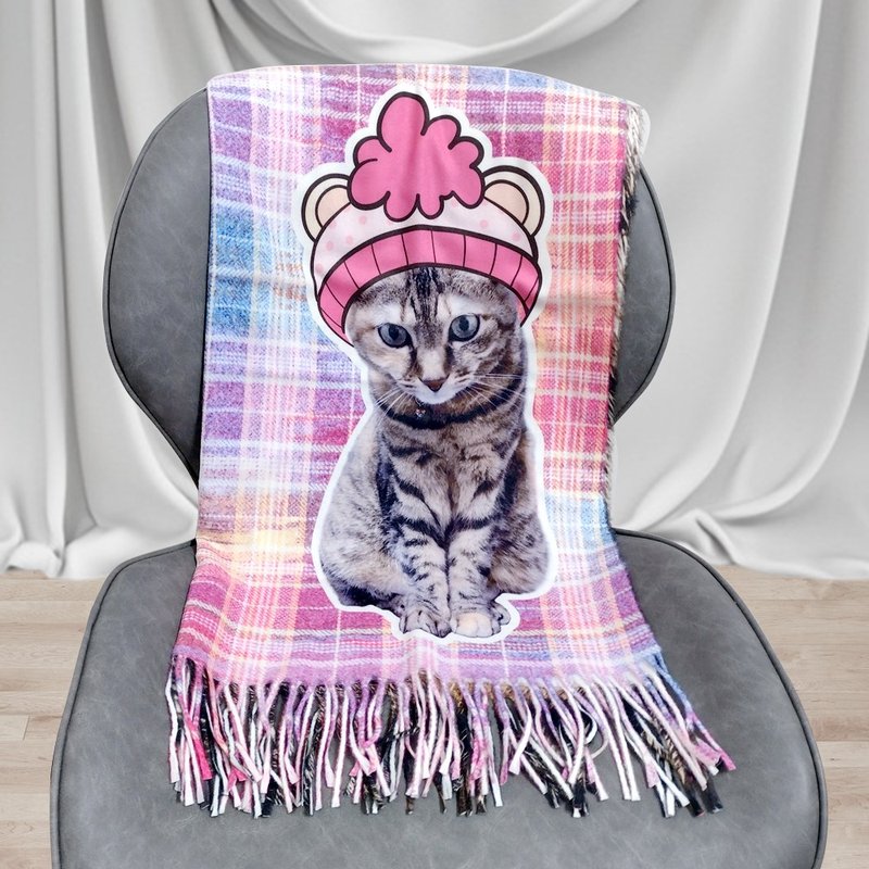 定制化 仿羊绒围巾披肩 男女围巾 订做 情侣生日礼物动漫同人周边 - 围巾/披肩 - 其他材质 