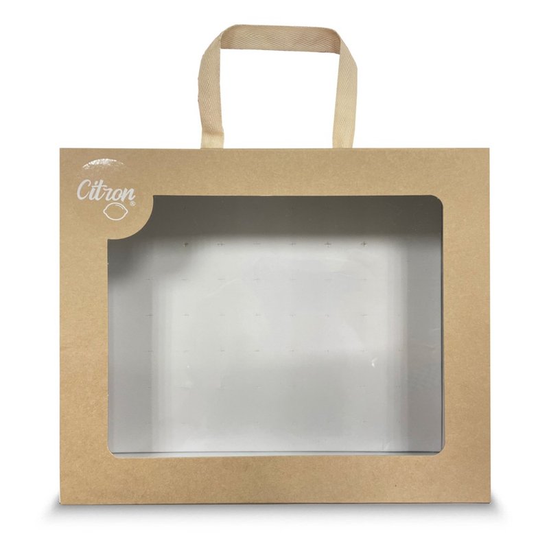 快速出货【Citron】牛皮空礼盒+内衬 - 满月礼盒 - 纸 卡其色