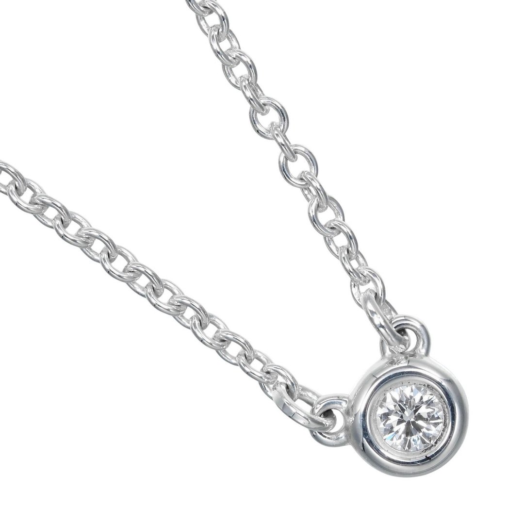 [日本直送] Tiffany & Co. By the Yard 项链，银，钻石，约 1.6 克 [二手] A 级 - 项链 - 银 银色