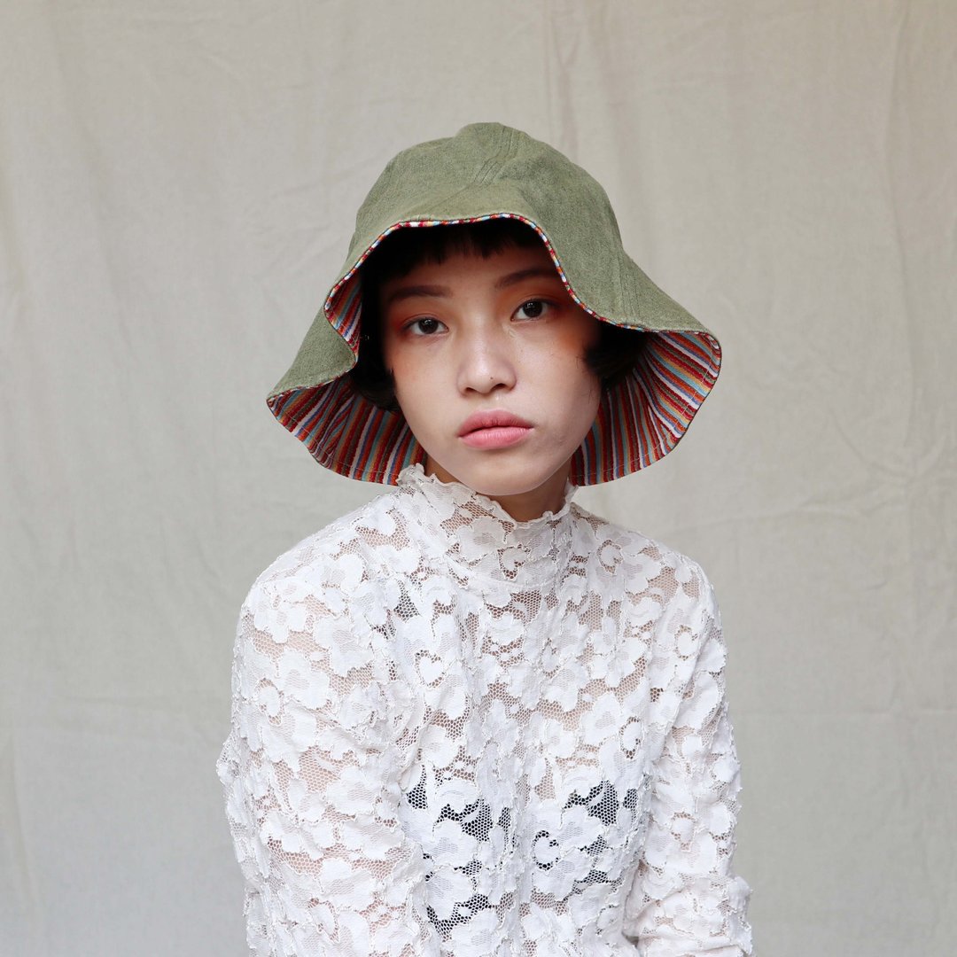 南瓜Vintage。古着 军绿 渔夫帽 - 帽子 - 棉 