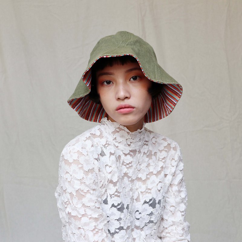 南瓜Vintage。古着 军绿 渔夫帽 - 帽子 - 棉．麻 