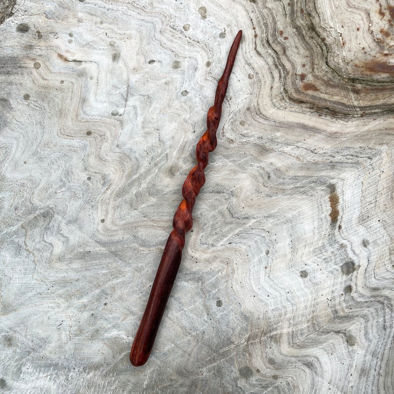 我制杖　魔杖　染魂之赭　手工魔杖　手工法杖 - 摆饰 - 木头 红色